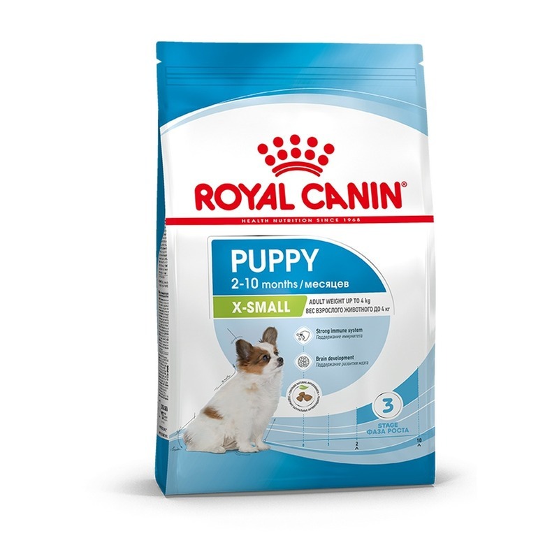 Royal Canin X-Small Puppy полнорационный сухой корм для щенков миниатюрных пород до 10 месяцев - 500 г повседневный супер премиум для щенков породы мелкого размера мешок Россия 1 уп. х 1 шт. х 0.5 кг