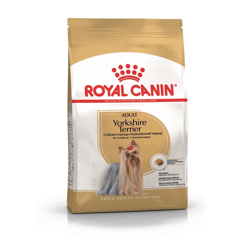 цена Royal Canin Yorkshire Terrier Adult полнорационный сухой корм для взрослых собак породы йоркширский терьер старше 10 месяцев