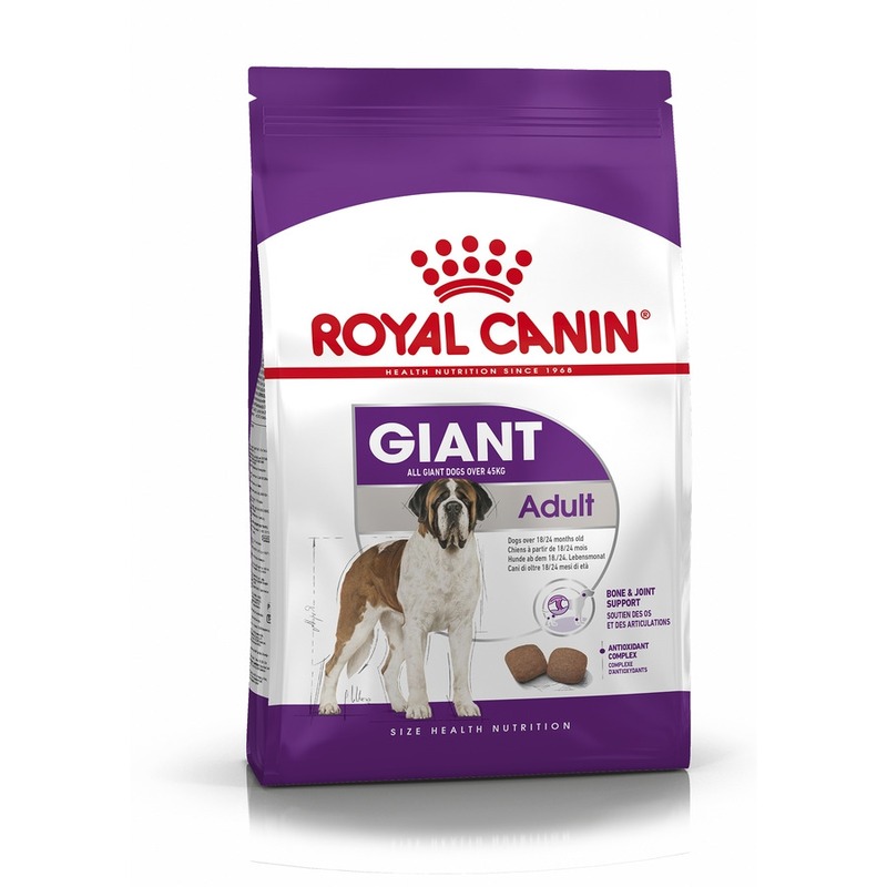 цена Royal Canin Giant Adult полнорационный сухой корм для взрослых собак гигантских пород старше 18/24 месяцев