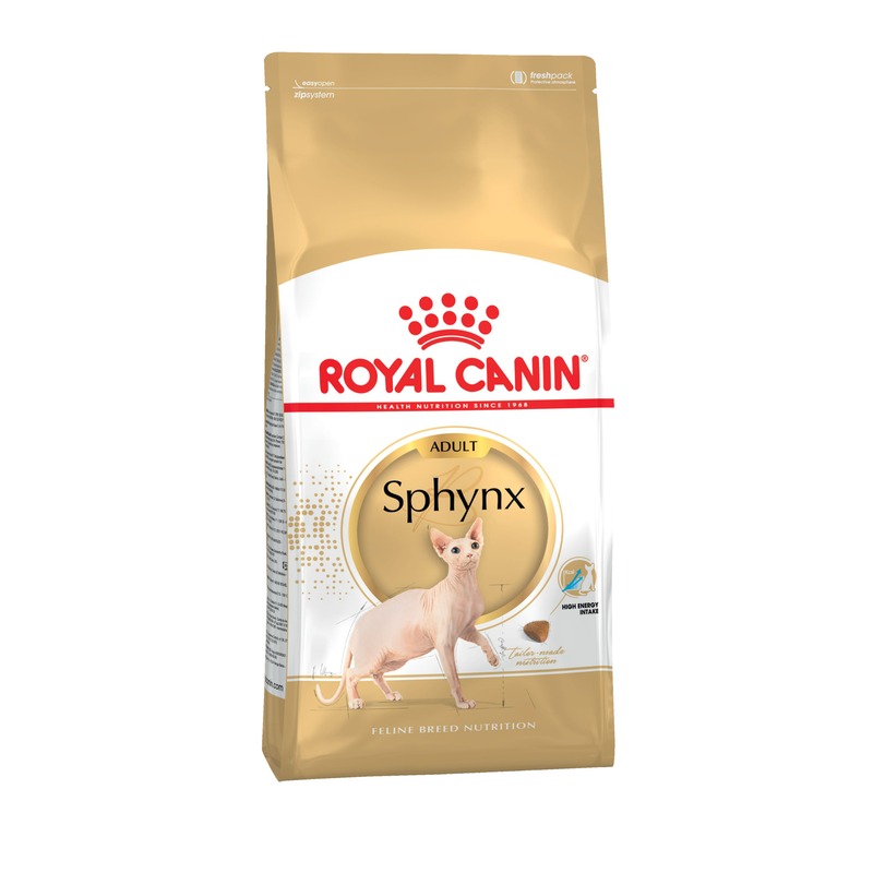 Royal Canin Sphynx Adult полнорационный сухой корм для взрослых кошек породы сфинкс старше 12 месяцев цена и фото
