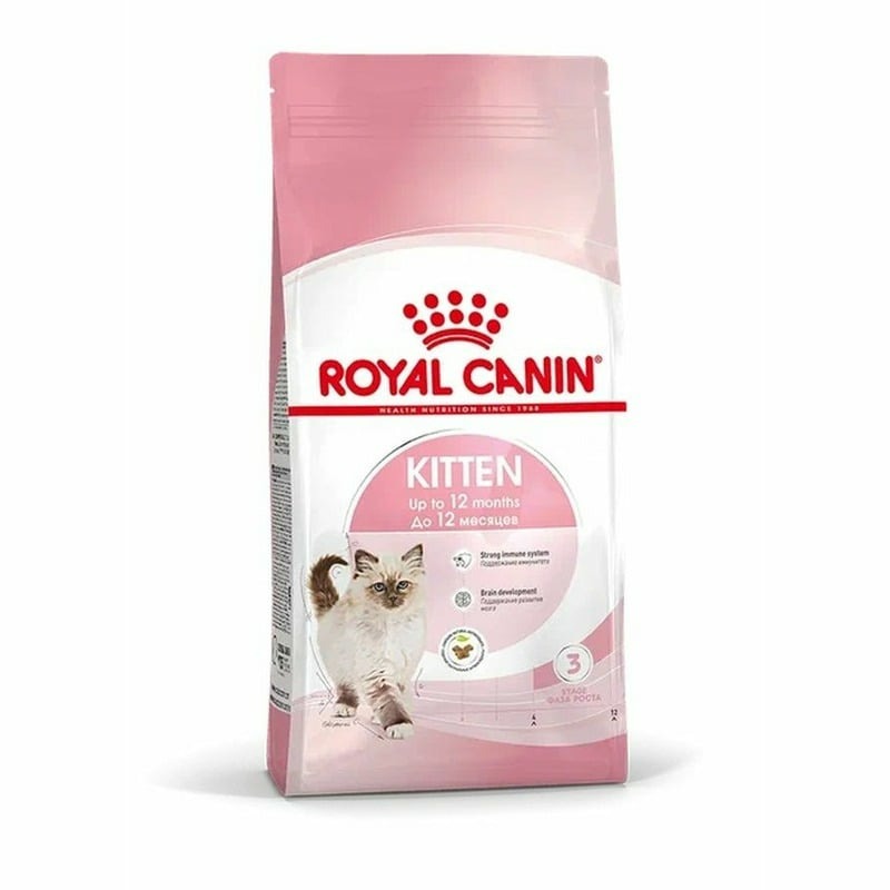 Royal Canin Kitten полнорационный сухой корм для котят в период второй фазы роста до 12 месяцев - 2 кг повседневный супер премиум для котят с курицей мешок Россия 1 уп. х 1 шт. х 2 кг