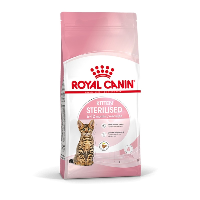 цена Royal Canin Kitten Sterilised полнорационный сухой корм для стерилизованных котят с 6 до 12 месяцев - 400 г