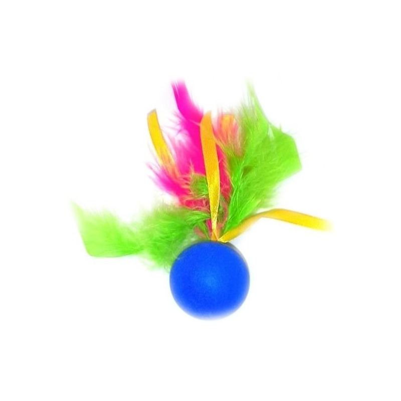 Semi игрушка для кошек \Раскрась меня\, шар с перьями, звенящая - 4 см воздушный шар раскрась историю