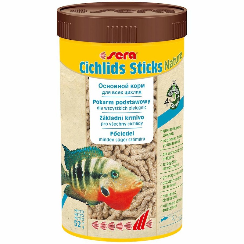 Sera Cichlids Sticks Корм для цихлид в палочках - 250 мл корм для рыб sera cichlids sticks 1000мл
