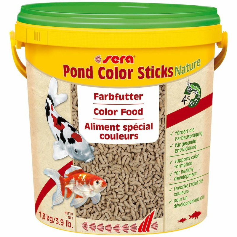 цена Корм Sera Color Sticks для прудовых рыб - 10 л, 1,5 кг