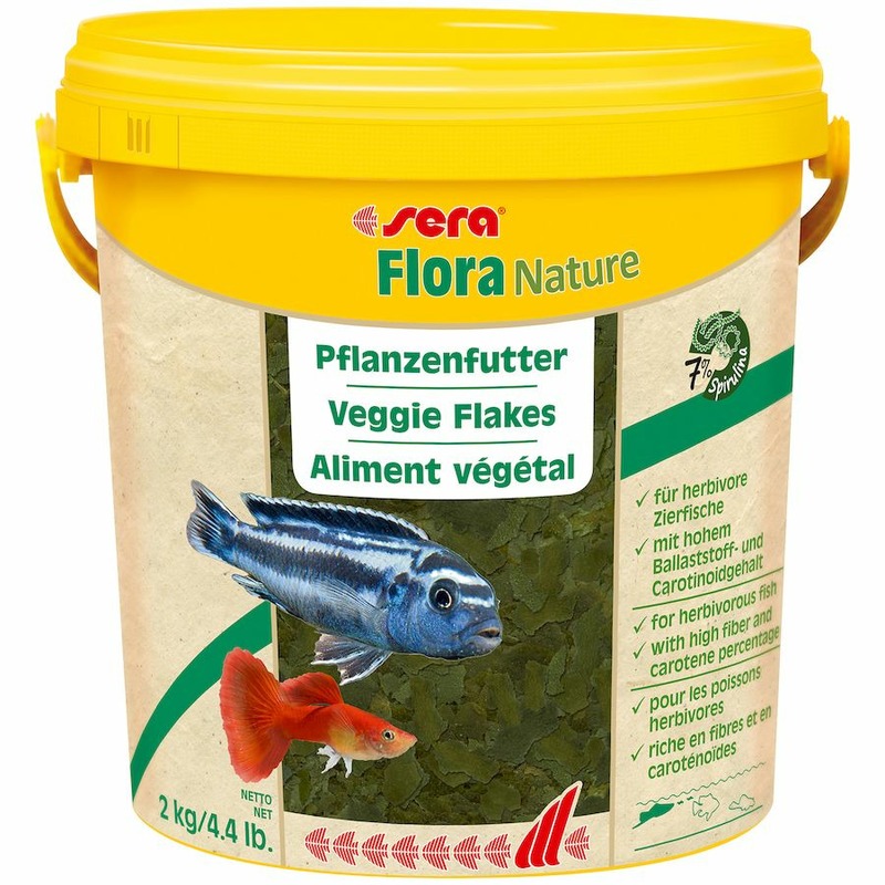 цена Корм Sera Flora Nature для рыб растительный в хлопьях