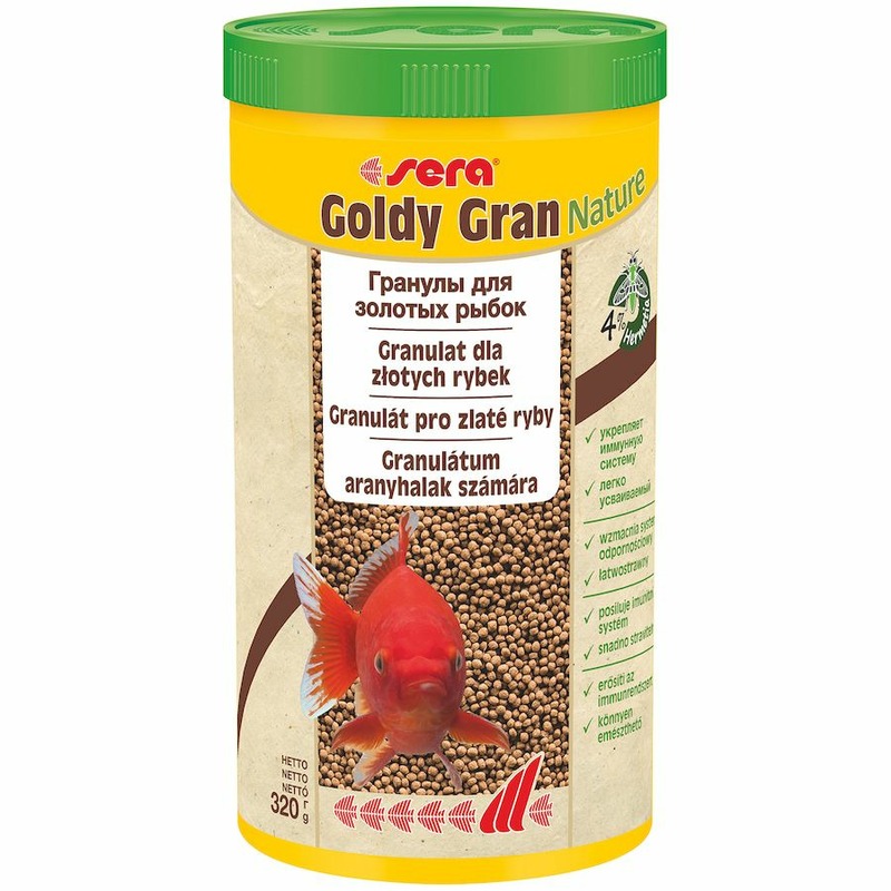 Sera Goldy Gran Корм для золотых рыб в гранулах - 1 л корм sera goldy color spirulina для золотых рыб в гранулах 100 мл 39 г