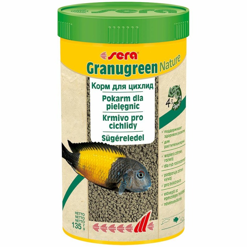 Sera Granugreen Корм для цихлид растительноядных - 250 мл корм гранулированный универсальный 1 кг