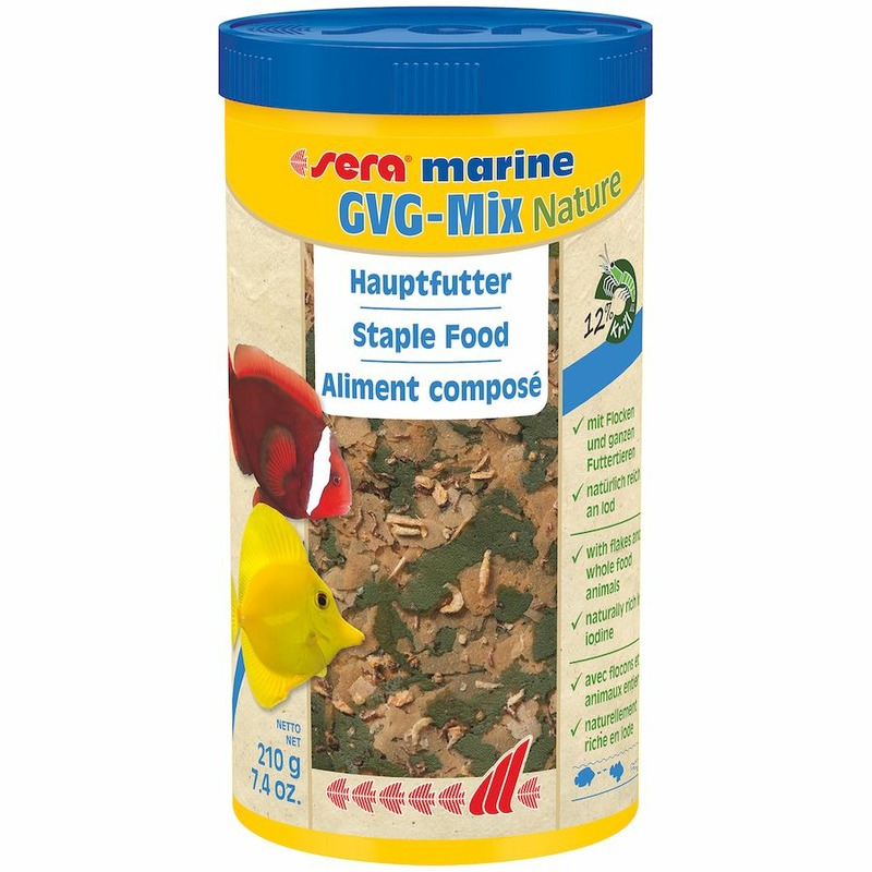 Корм Sera GVG-Mix Marin Nature для морских рыб - 1000 мл, 210 г jbl корм премиум в форме гранул д морских акв рыб 1 л 520 г 2 шт