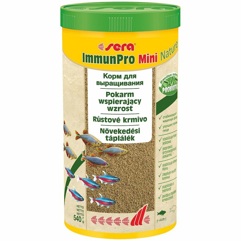 Sera Immun Pro Mini Корм для рыб основной в гранулах - 1000 мл корм для рыб sera immun pro mini основной в гранулах 250мл 120г