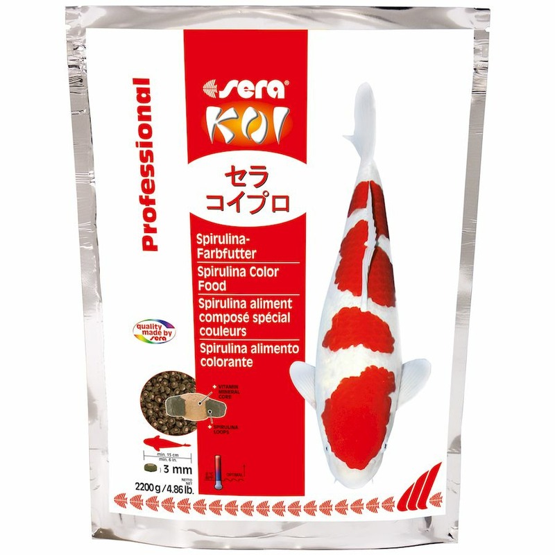 Корм Sera Koi Prof. Spirulina Color для прудовых рыб sera koi color medium корм для прудовых рыб 1 л