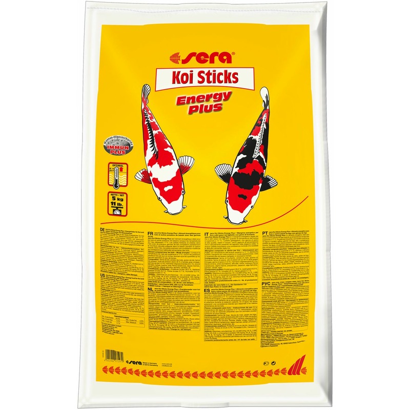 цена Корм Sera Koi Sticks energy plus для прудовых рыб - 40 л, 5 кг