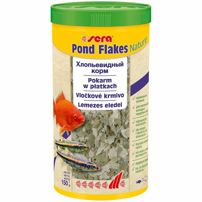 Sera Pond Flakes Корм для прудовых рыб - 1 л корм sera color sticks для прудовых рыб 10 л 1 5 кг