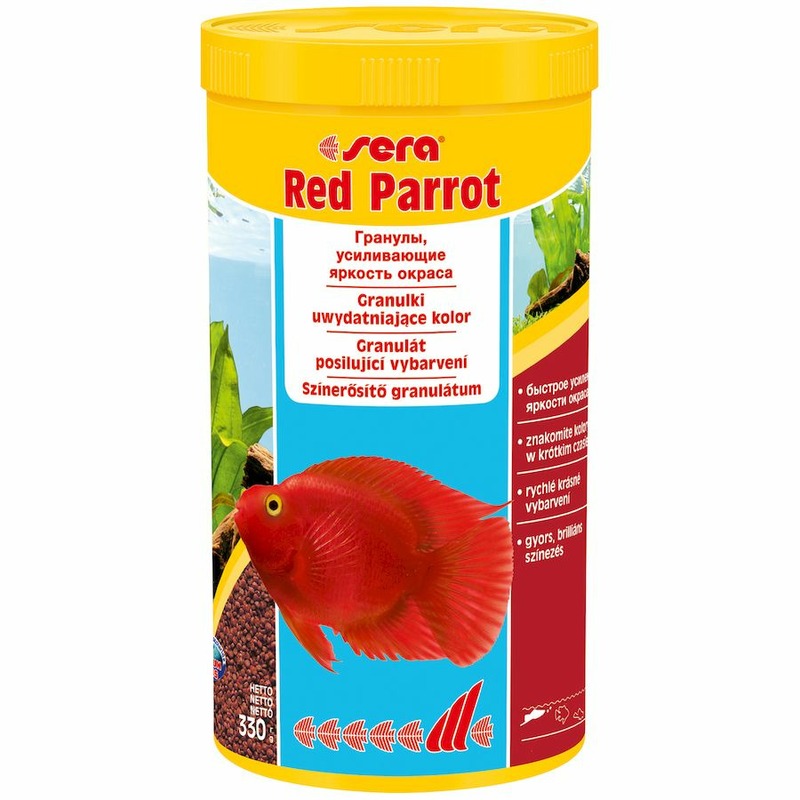 Sera Red Parrot корм для рыб вида красный попугай sera корм для красных попугаев red parrot 1000 мл 330 г