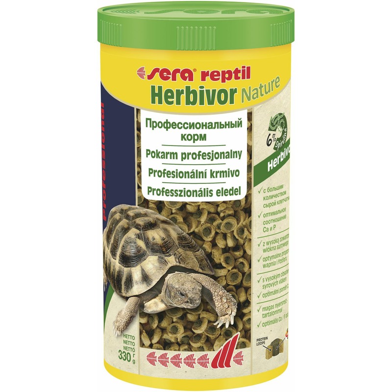 Корм Sera Reptil Professional Herbivor для рептилий - 1000 мл, 330 г цена и фото