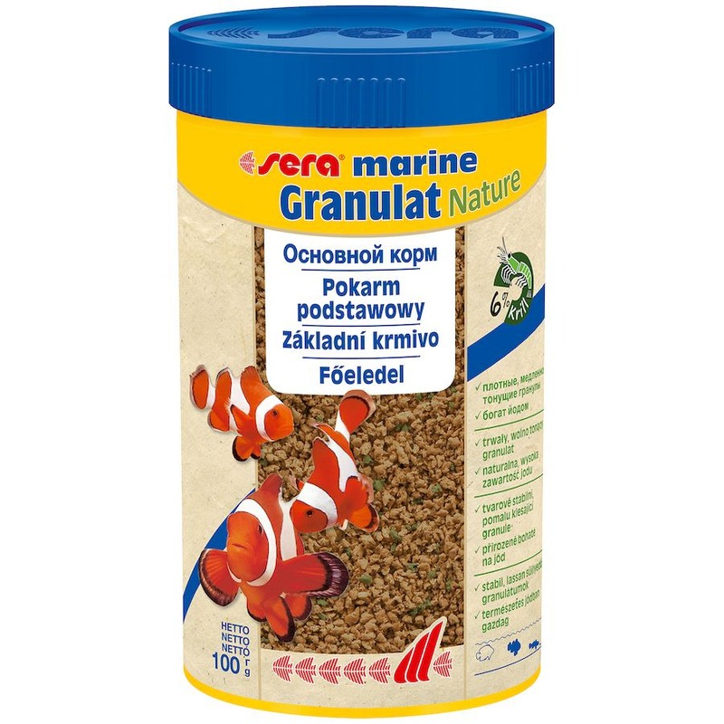Sera Marin Granulat корм для морских рыб - 250 мл jbl корм премиум в форме гранул д морских акв рыб 1 л 520 г 2 шт