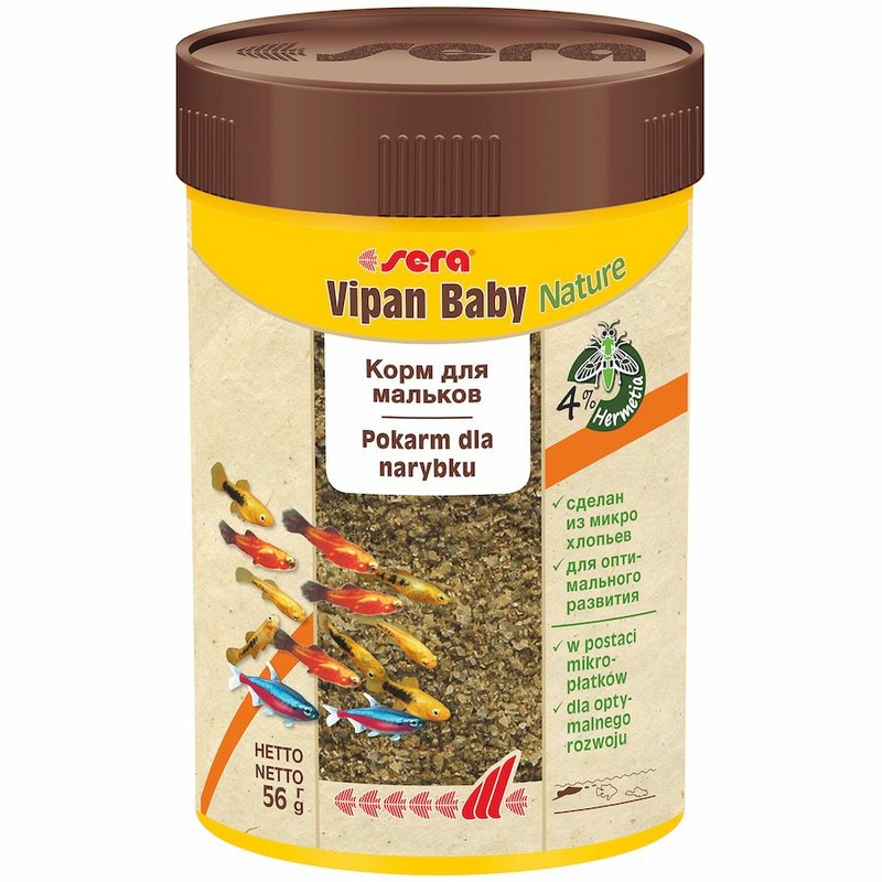 Sera Vipan Baby Корм для мальков - 56 г корм для рыб sera vipan nature основной в хлопьях 100мл 22г