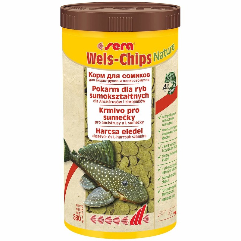 Корм Sera Wels Chips для сомов прилипал sera catfish tabs xxl корм для сомов прилипал 250 мл