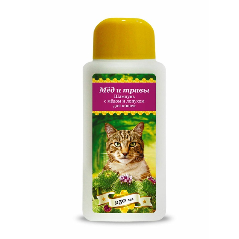 цена Шампунь Пчелодар для кошек с мёдом и лопухом - 250 мл