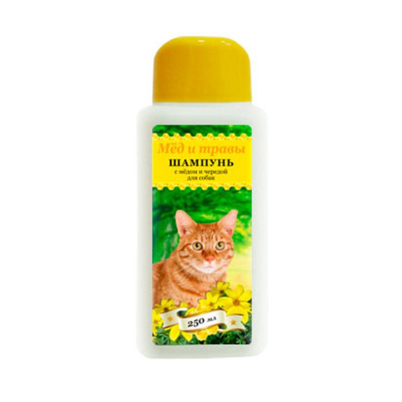 цена Шампунь Пчелодар для кошек с мёдом и чередой - 250 мл