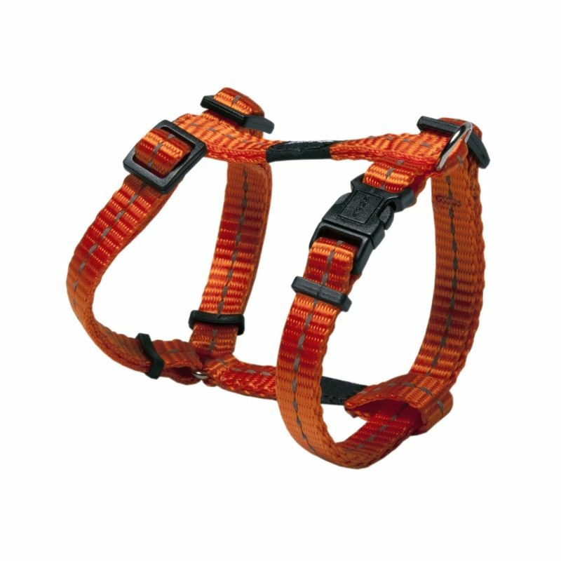 Шлейка для собак ROGZ Utility S-11мм (Оранжевый) 31 - 37 см шлейка rogz светоотражающая для средних собак 45 75 см sj55k серая с малиновым орнаментом
