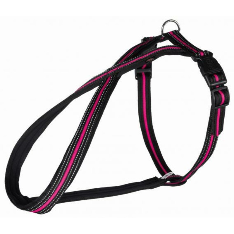 Шлейка Trixie Fusion для собак M–L 50–80 см/23 мм черно-розовая шлейка trixie для собак к ремню безопасности в автомобиль l 65–80 см 25 мм черная