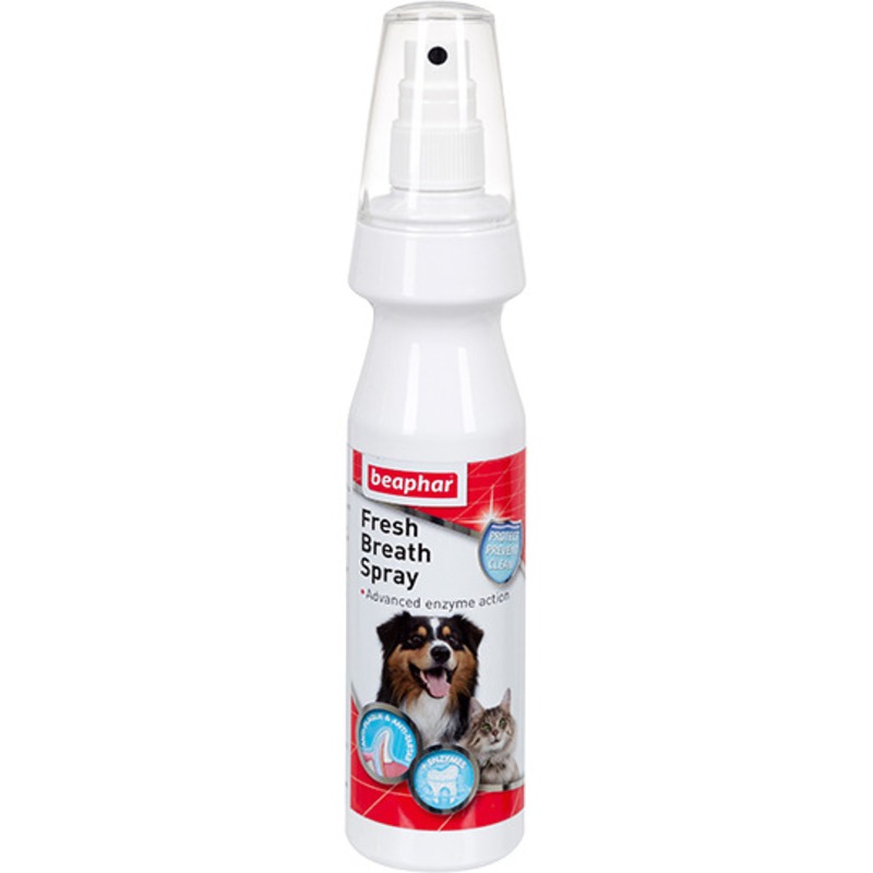 Спрей Beaphar Fresh Breath Spray для чистки зубов и освежения дыхания - 150 мл beaphar fresh breath spray 150ml