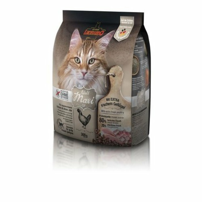 Leonardo Adult Maxi GF сухой корм для кошек крупных пород, беззерновой, с птицей - 300 г 22937