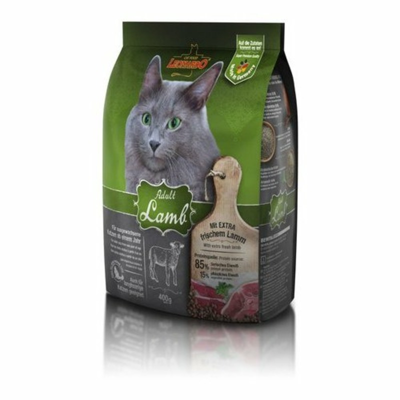 Leonardo Adult Lamb сухой корм для кошек при пищевой аллергии, с ягненком и рисом - 400 г leonardo adult lamb сухой корм для кошек при пищевой аллергии с ягненком и рисом