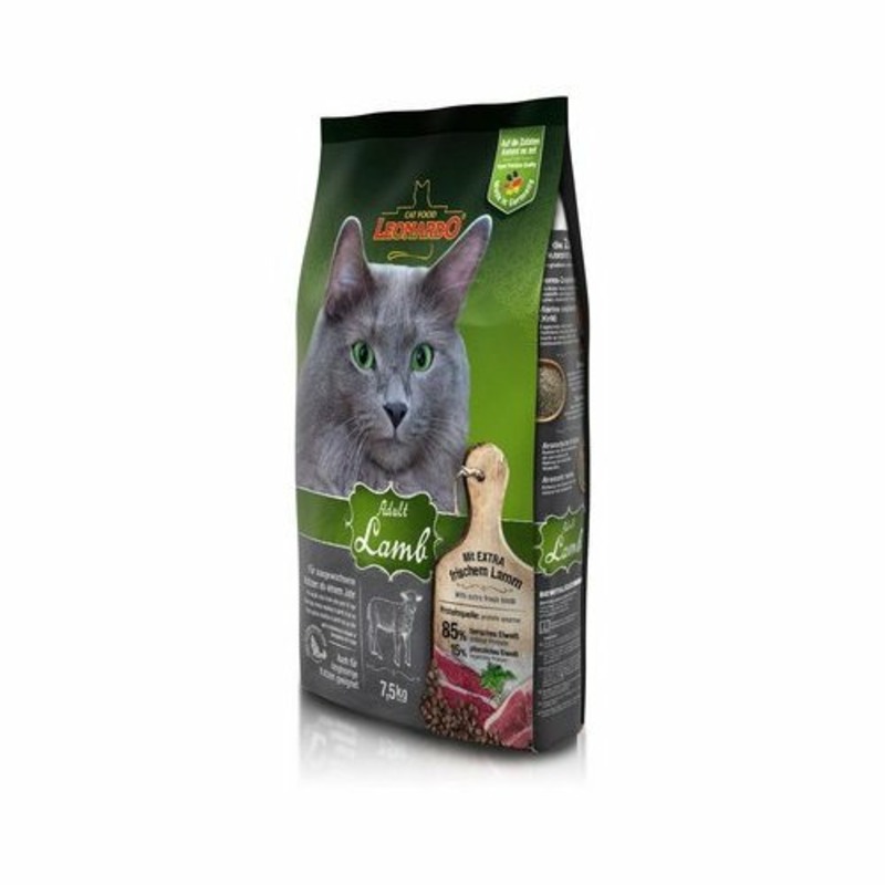 Leonardo Adult Lamb сухой корм для кошек при пищевой аллергии, с ягненком и рисом - 7,5 кг