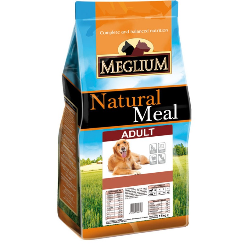 Сухой корм Meglium Adult для взрослых собак с мясом - 3 кг жаренки самса с мясом морозко 0 3 кг