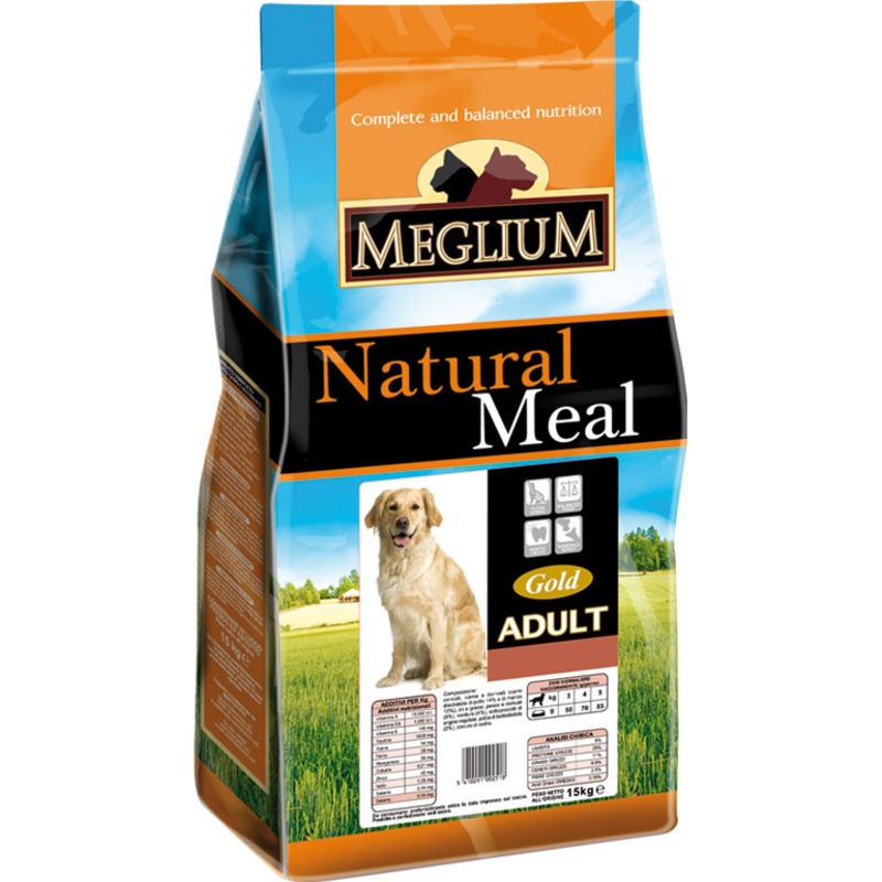 Сухой корм Meglium Adult Gold для взрослых собак с говядиной и курицей Gold