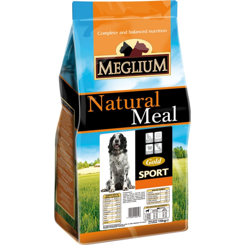 Сухой корм Meglium Sport Gold для активных собак с курицей и говядиной сухой корм meglium sport для активных собак с мясом