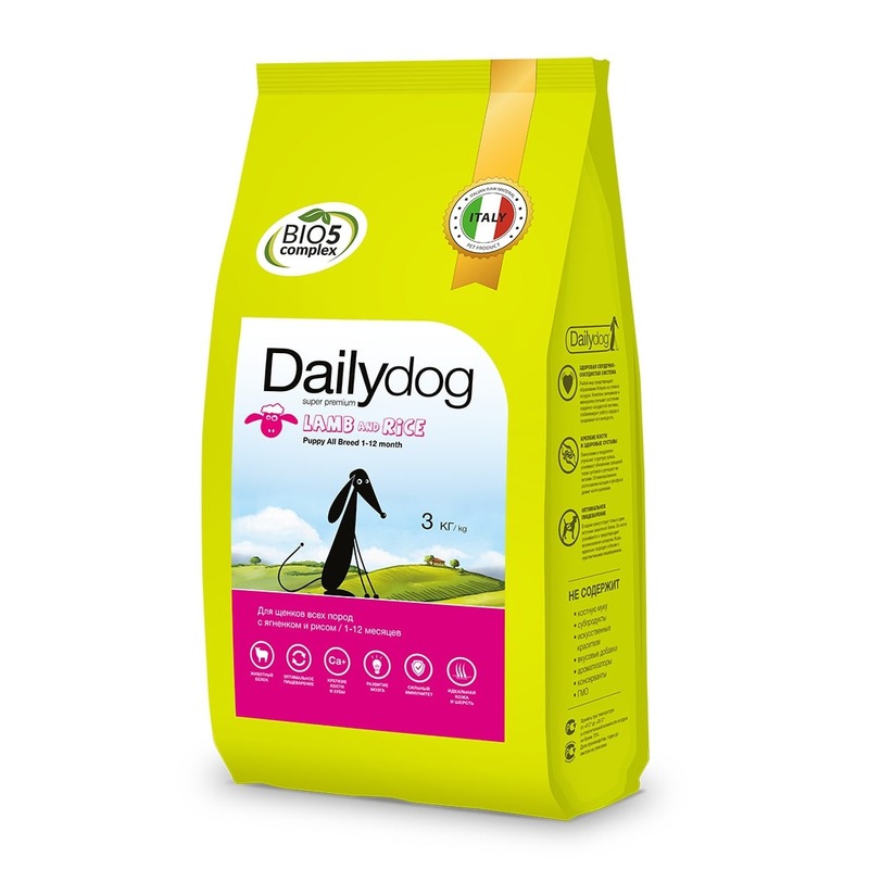 Dailydog Puppy All Breed Lamb and Rice сухой корм для щенков, с ягненком и рисом - 3 кг dailydog puppy medium