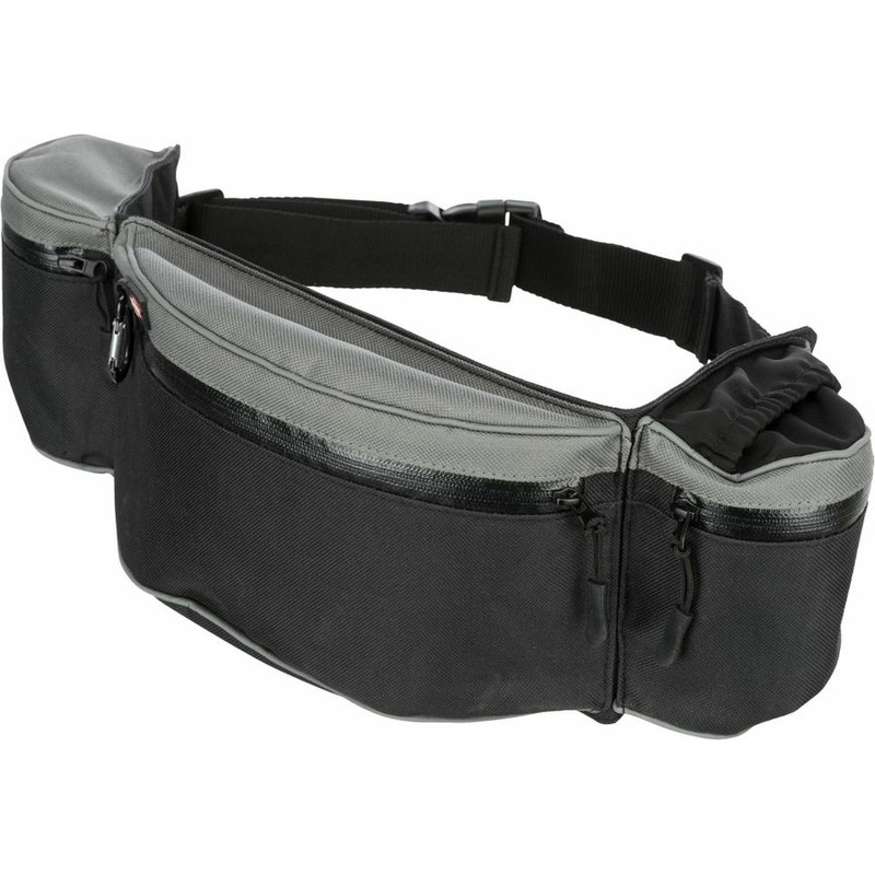 цена Сумка на пояс Trixie Baggy Belt ремень 62-125 см черно-серого цвета