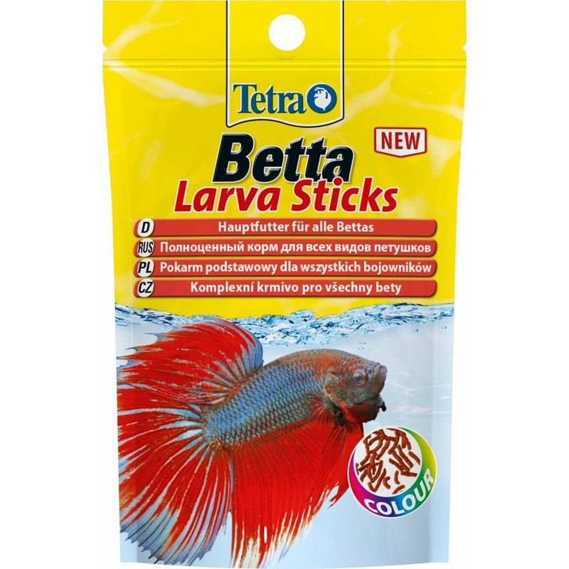Tetra Корм Tetra Betta LarvaSticks для петушков и других лабиринтовых рыб в форме мотыля - 5 г (саше)