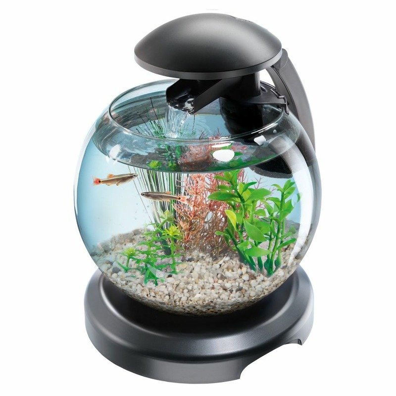 Комплекс Tetra Cascade Globe аквариумный черный - 6,8 л аквариумный комплекс tetra cascade globe шар led светильник фильтр со сменными картриджами 6 8л