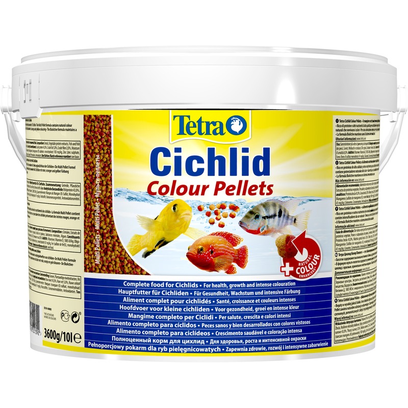 Корм Tetra Cichlid Colour для всех видов цихлид для улучшения окраса jbl корм в форме хлопьев д растительнояд цихлид из озер малави и таньгаика 1 л 156 г