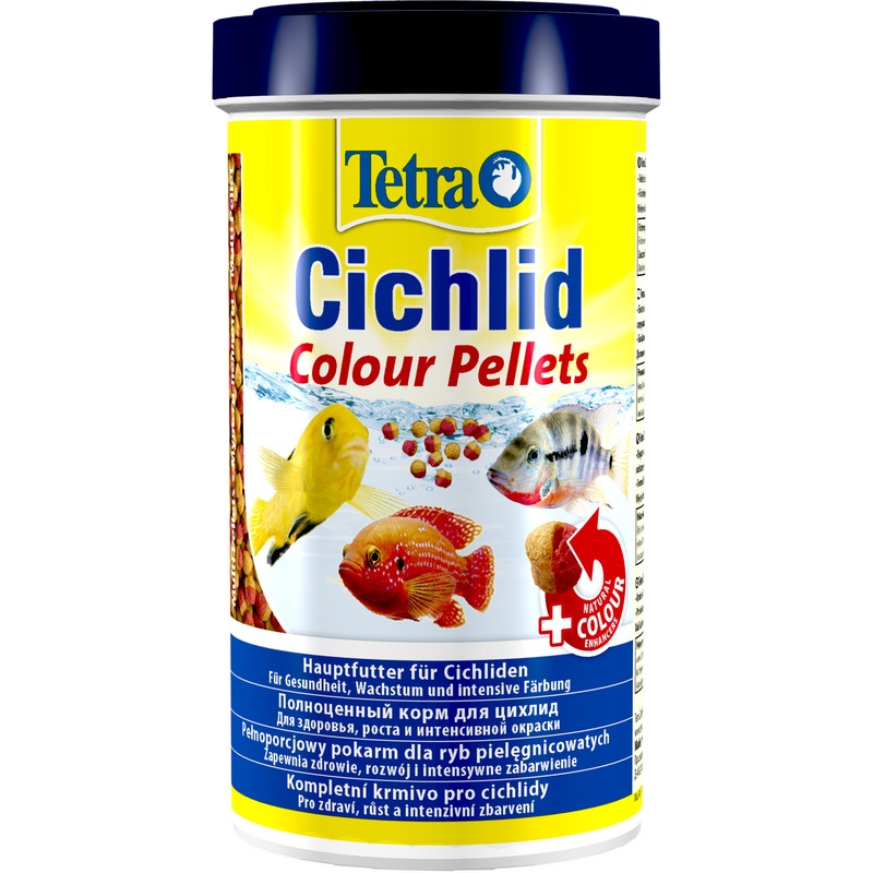 Корм Tetra Cichlid Colour для всех видов цихлид для улучшения окраса - 500 мл sera корм для плотоядных цихлид гранулы 20 гр 2 шт