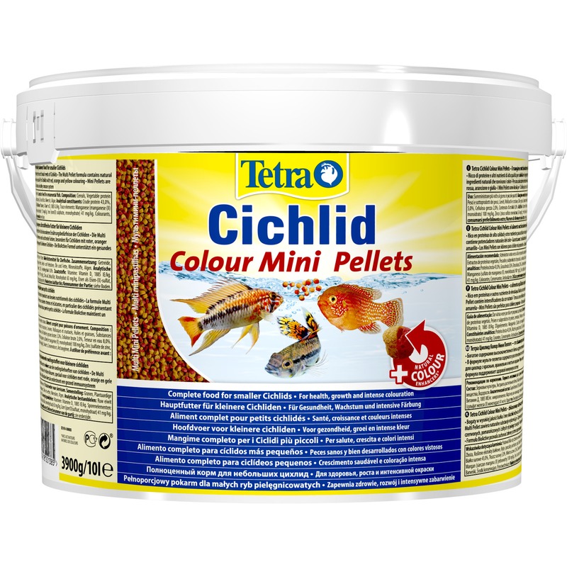 Корм Tetra Cichlid Colour Mini для всех видов цихлид для улучшения окраса tetra корма tetra корма корм для цихлид крупные хлопья 80 г