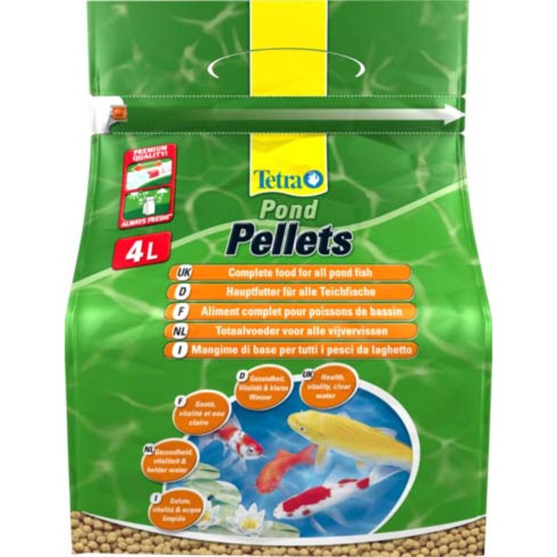 цена Корм Tetra Floating Pellets M для прудовых рыб в шариках - 4 л