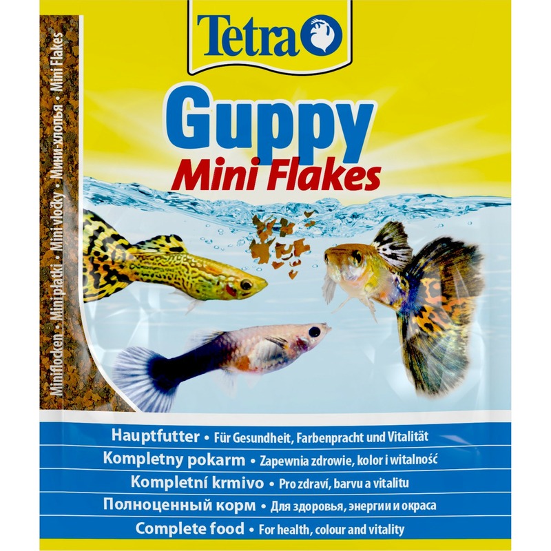 Корм Tetra Guppy для гуппи в хлопьях - 12 г (саше) sera guppy gran корм для гуппи