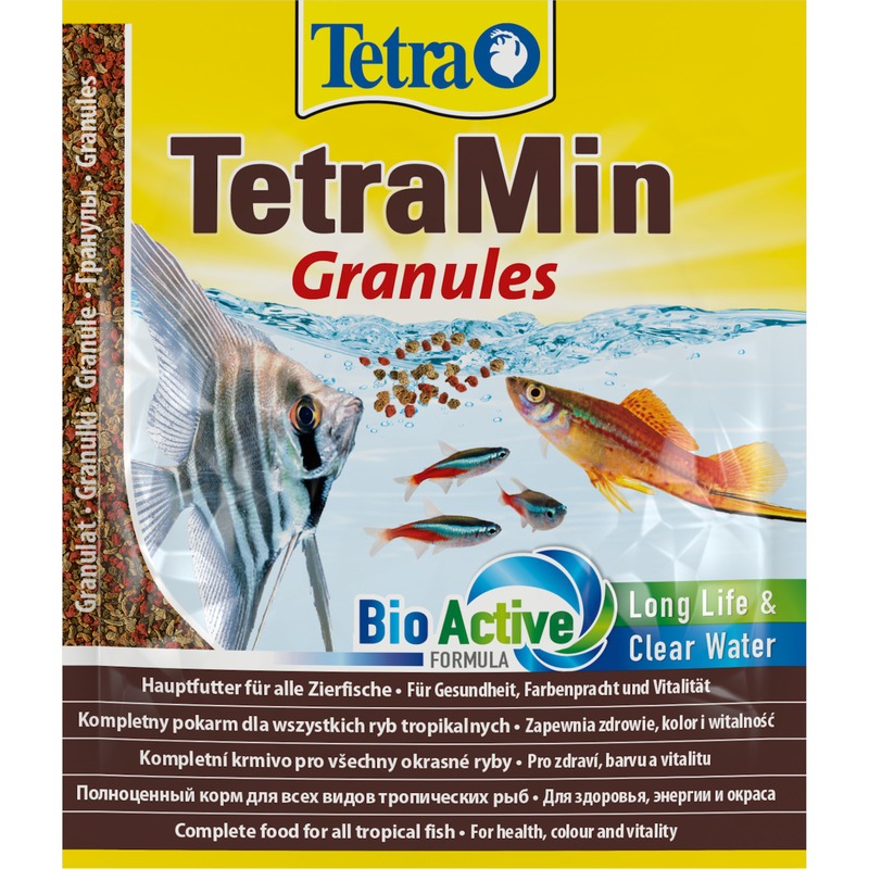 корм tetra min granules для всех видов рыб в гранулах 15 г саше Корм Tetra Min Granules для всех видов рыб в гранулах - 15 г (саше)