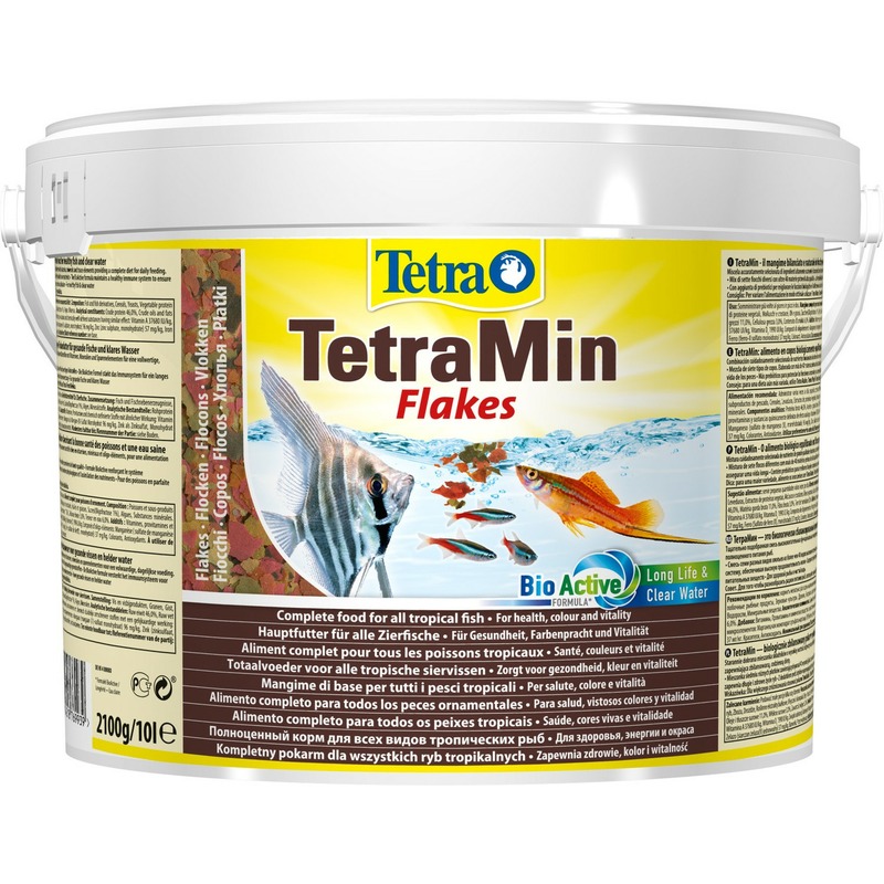 Корм Tetra Min для всех видов рыб в виде хлопьев корм для рыб tetra tetramin для всех видов тропических рыб хлопья 1 л
