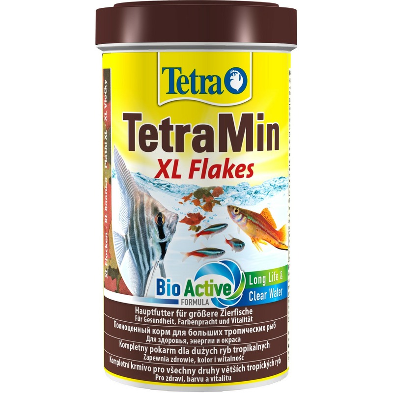 Корм Tetra Min XL для всех видов рыб крупные хлопья - 500 мл корм для рыб tetra min xl для всех видов рыб крупные хлопья 500мл