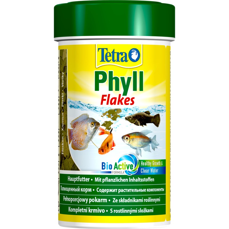 Корм Tetra Phyll для всех видов рыб растительные хлопья - 100 мл