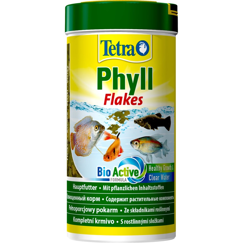 Корм Tetra Phyll для всех видов рыб растительные хлопья - 250 мл