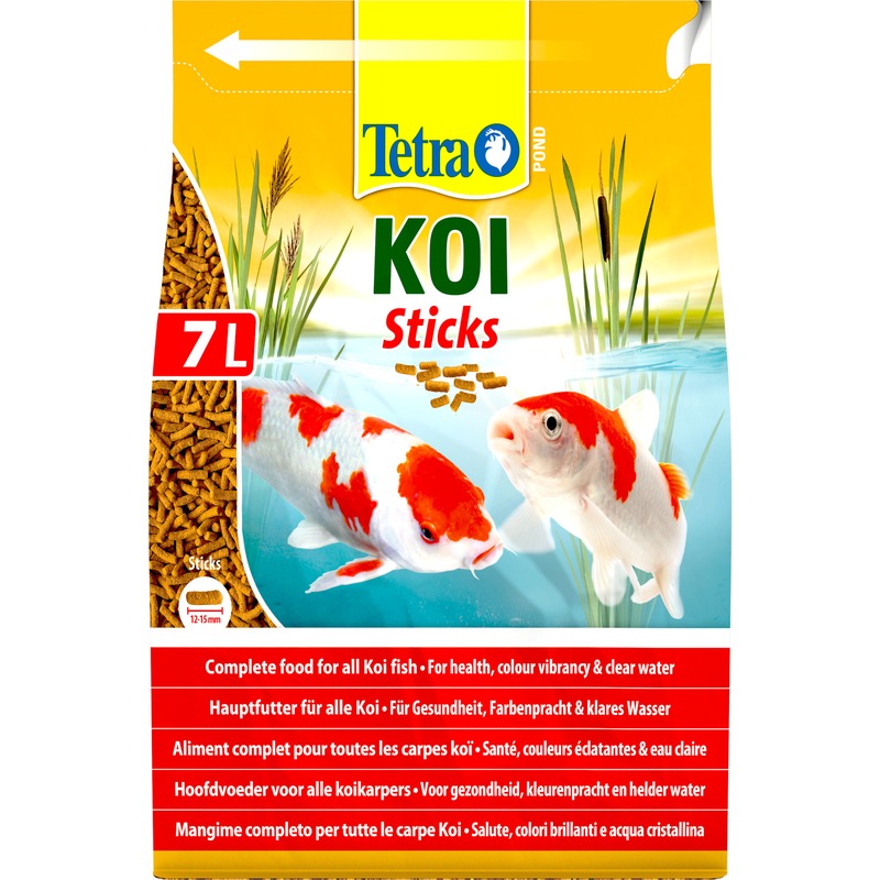 Tetra Pond KOI Sticks корм для прудовых рыб, гранулы для роста 7 л tetra pond koi sticks 1 л 3 штуки