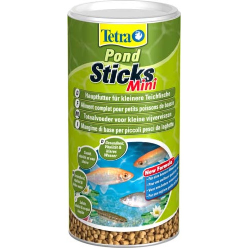 Корм Tetra Pond Sticks Mini для мелких прудовых рыб мини-палочки - 1 л корм tetra pond color sticks для прудовых рыб палочки для окраски