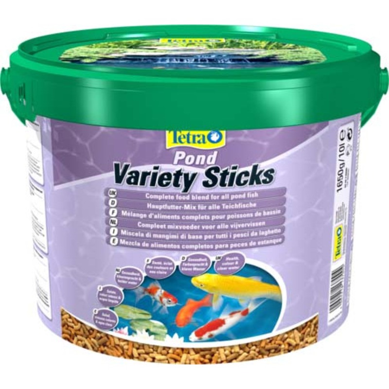 Корм Tetra Pond Variety Sticks для прудовых рыб 3 вида палочек - 10 л корм tetra pond color sticks для прудовых рыб палочки для окраски